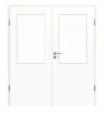 Frontansicht von Doppelflügeltür LA 7 Ultramatt Weiß ProLine inkl. Zarge - Hörmann