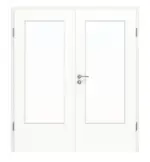 Frontansicht von Doppelflügeltür DIN-LA Ultramatt Weiß ProLine inkl. Zarge - Hörmann