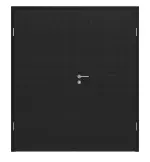 Frontansicht von HÖRMANN Doppelflügeltür Leinen Schwarz Proline Concepto mit Zarge