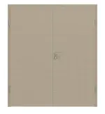 Frontansicht von Doppelflügeltür Cotton like Taupe Basic inkl. Zarge - Huga