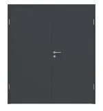 Frontansicht von Doppelflügeltür Ultramatt Anthrazit ProLine inkl. Zarge - Hörmann