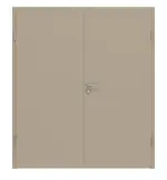 Frontansicht von Doppelflügeltür Ultramatt Taupe ProLine inkl. Zarge - Hörmann