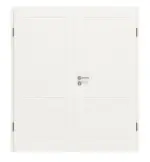 Frontansicht von JELD-WEN Doppelflügeltür Contour 2F Brillantweiß ähnlich RAL 9016 ExpertLack mit Zarge