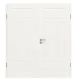 Frontansicht von JELD-WEN Doppelflügeltür Contour 4FS Brillantweiß ähnlich RAL 9016 ExpertLack mit Zarge