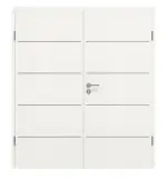 Frontansicht von GARANT Doppelflügeltür Corona 730 Quer Authentic Bianco CePaL mit Zarge