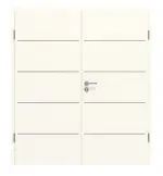 Frontansicht von GARANT Doppelflügeltür Corona 830 Pearl White CePaL mit Zarge
