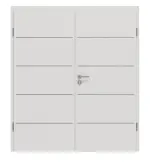 Frontansicht von GARANT Doppelflügeltür Corona 830 Silver Grey CePaL mit Zarge