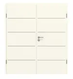 Frontansicht von GARANT Doppelflügeltür Corona 830 Snow White CePaL mit Zarge