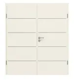 Frontansicht von GARANT Doppelflügeltür Corona 830 Weißlack 9010 CePaL mit Zarge