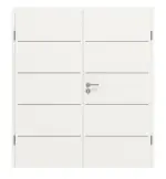 Frontansicht von GARANT Doppelflügeltür Corona 830 Weißlack 9016 CePaL mit Zarge