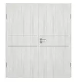 Frontansicht von GARANT Doppelflügeltür Corona 832 Authentic Grigio CePaL mit Zarge