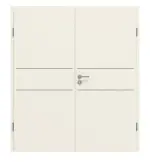 Frontansicht von GARANT Doppelflügeltür Corona 832 Weißlack 9010 CePaL mit Zarge