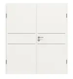 Frontansicht von GARANT Doppelflügeltür Corona 832 Weißlack 9016 CePaL mit Zarge