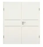 Frontansicht von GARANT Doppelflügeltür Corona 832 Weiß Struktur Premium CePaL mit Zarge