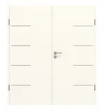 Frontansicht von GARANT Doppelflügeltür Corona 834 Pearl White CePaL mit Zarge