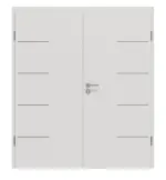 Frontansicht von GARANT Doppelflügeltür Corona 834 Silver Grey CePaL mit Zarge