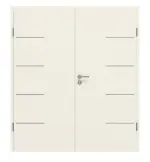 Frontansicht von GARANT Doppelflügeltür Corona 834 Weißlack 9010 CePaL mit Zarge