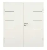 Frontansicht von GARANT Doppelflügeltür Corona 834 Weiß Struktur Premium CePaL mit Zarge