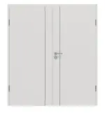 Frontansicht von GARANT Doppelflügeltür Corona 850 Silver Grey CePaL mit Zarge