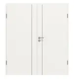 Frontansicht von GARANT Doppelflügeltür Corona 850 Weißlack 9016 CePaL mit Zarge