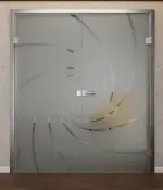 Ansicht von Cristall Klassisch Matt Doppelflügeltür mit Motiv klar - Erkelenz