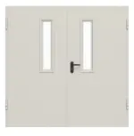 Frontansicht von Innentür-Set Stahl Mehrzwecktür D65-2 OD mit LA-B1 inkl. Eckzarge - Hörmann