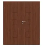 Frontansicht von Doppelflügeltür Dexo M1 Walnuss Dekorfolie inkl. Zarge