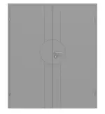 Frontansicht von CLASSEN Doppelflügeltür Evelin M11 Grau RAL 7004 Lack 