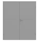 Frontansicht von CLASSEN Doppelflügeltür Evelin M4 Grau RAL 7004 Lack 