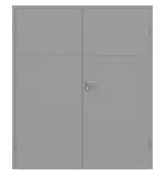 Frontansicht von CLASSEN Doppelflügeltür Evelin M6 Grau RAL 7004 Lack 