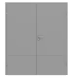 Frontansicht von CLASSEN Doppelflügeltür Evelin M8 Grau RAL 7004 Lack 