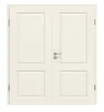 Frontansicht von LEBO Doppelflügeltür Formelle 20 Weißlack mit Zarge