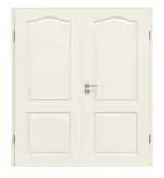 Frontansicht von LEBO Doppelflügeltür Formelle 21 Weißlack mit Zarge