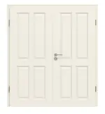 Frontansicht von LEBO Doppelflügeltür Formelle 40 Weißlack mit Zarge