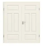 Frontansicht von LEBO Doppelflügeltür Formelle 41 Weißlack mit Zarge