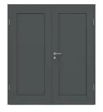 Frontansicht von CLASSEN Doppelflügeltür Frame 5.5 Uni Graphit Dekorfolie inkl. Zarge