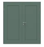 Frontansicht von CLASSEN Doppelflügeltür Frame 5.5 Uni Green Dekorfolie inkl. Zarge