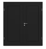 Frontansicht von CLASSEN Doppelflügeltür Frame 5.5 Uni Schwarz Dekorfolie inkl. Zarge