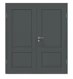 Frontansicht von CLASSEN Doppelflügeltür Frame 5.9 Uni Graphit Dekorfolie inkl. Zarge