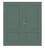 Frontansicht von CLASSEN Doppelflügeltür Frame 5.9 Uni Green Dekorfolie inkl. Zarge
