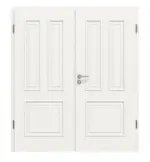 Frontansicht von Georgia 3 ClassicLine Duradecor Verkehrsweiß RAL 9016 Doppelflügeltür inkl. Zarge - Hörmann