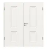 Frontansicht von Georgia 5 ClassicLine Duradecor Verkehrsweiß RAL 9016 Doppelflügeltür inkl. Zarge - Hörmann