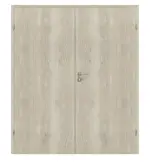 Frontansicht von CLASSEN Doppelflügeltür Glas M1 Kendal Eiche CPL inkl. Zarge 