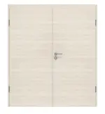 Frontansicht von GARANT Doppelflügeltür inkl. Zarge Quer Authentic Perl GCK08