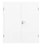 Frontansicht von Doppelflügeltür Esche Arctic Weiß ESR 222 PortaLit inkl. Zarge - Westag