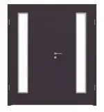 Frontansicht von WESTAG Doppelflügeltür Viola Orissa FX 0790 FENIX NTM mit Lichtausschnitt LA-1B bandseitig inkl. Zarge