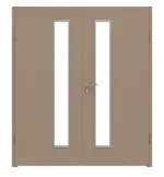 Frontansicht von WESTAG Doppelflügeltür Castoro Ottawa FX 0717 Fenix NTM mit Lichtausschnitt LA-1D schlossseitig inkl. Zarge