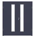 Frontansicht von WESTAG Doppelflügeltür Blu Fes FX 0754 FENIX NTM mit Lichtausschnitt LA-1D schlossseitig inkl. Zarge