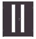 Frontansicht von WESTAG Doppelflügeltür Viola Orissa FX 0790 FENIX NTM mit Lichtausschnitt LA-1D schlossseitig inkl. Zarge