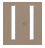 Frontansicht von WESTAG Doppelflügeltür Castoro Ottawa FX 0717 Fenix NTM mit Lichtausschnitt LA-1 mittig inkl. Zarge